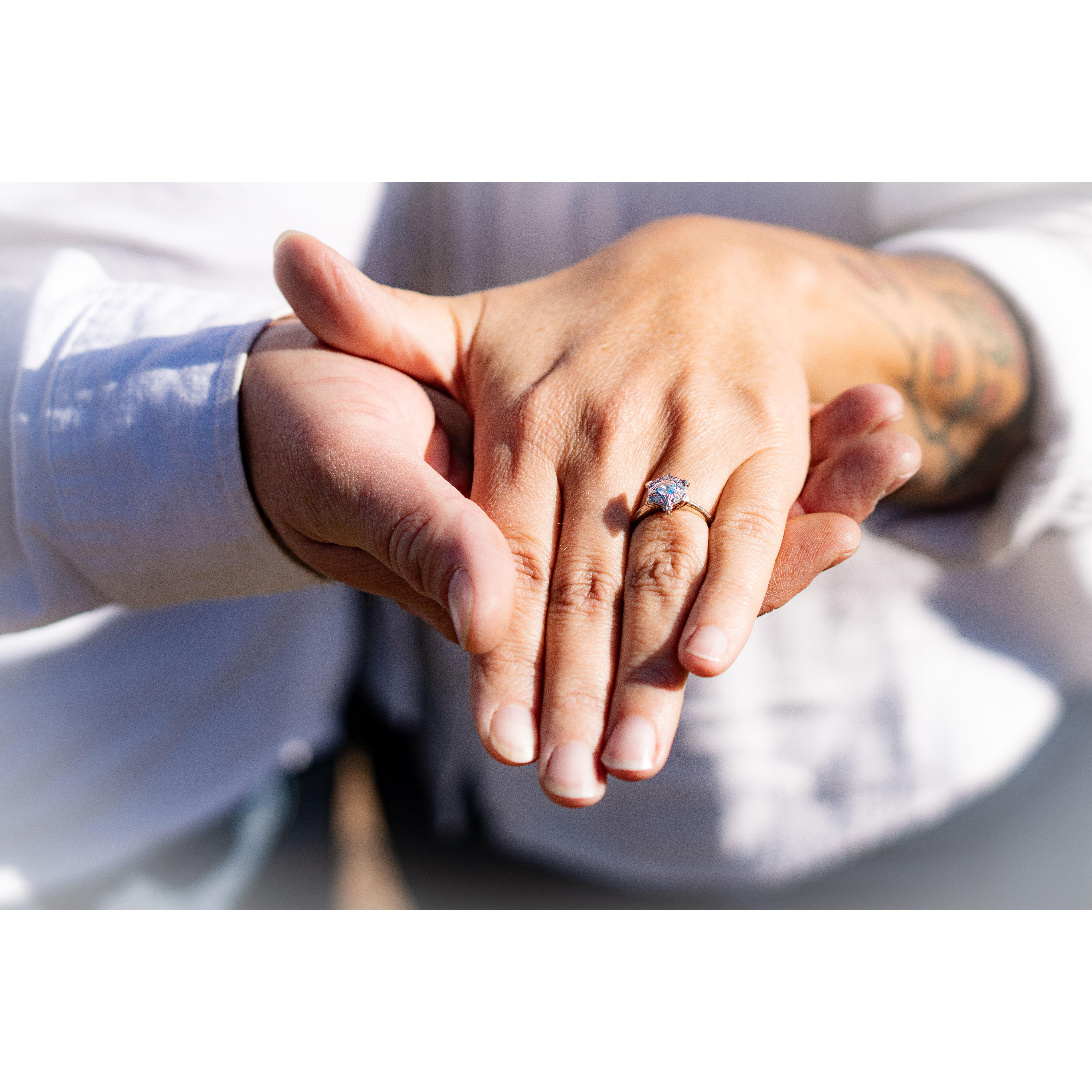 Christopher used my Nana's ring that was passed down to me. I feel so honored!