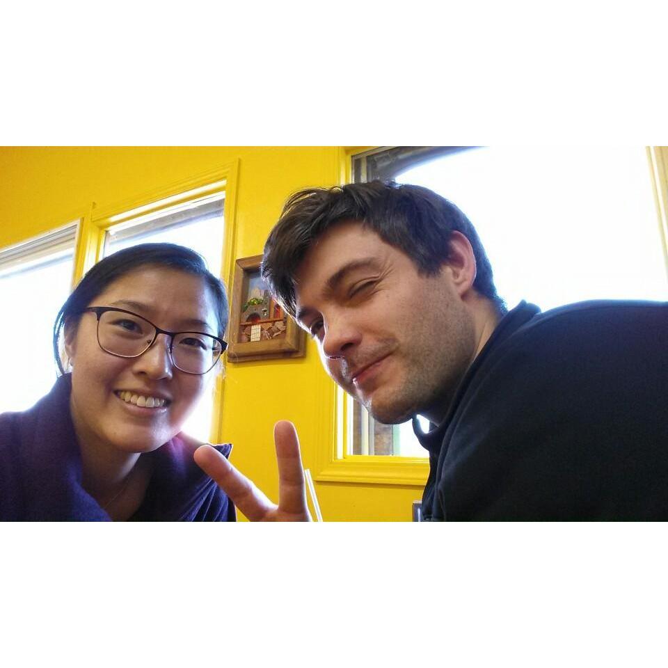 At one of our favorite places to eat! El Parrillon Loco De Tom Y Jerry.