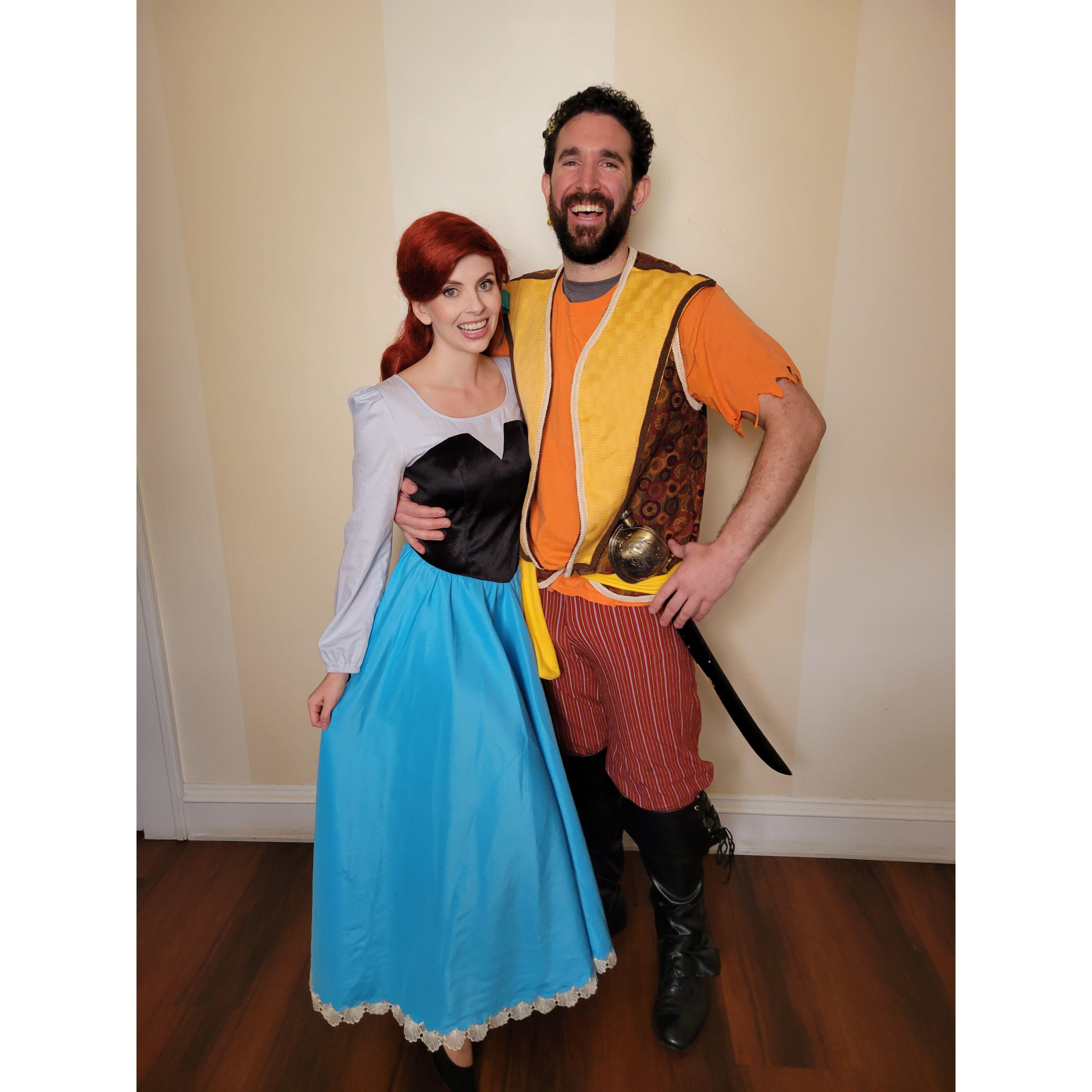Our friend runs a non-profit for challenged kids, and we performed as Ariel and Eric for their magical day in the Burrage Historical Mansion.