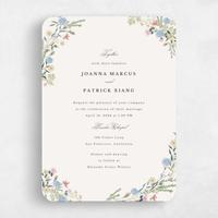 Beige Wedding Invitation - Laurelwood Classic