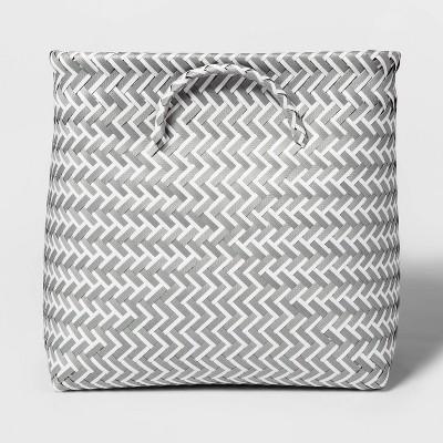 Cube Storage Bin Gray and White 13" - Room Essentials&#8482;