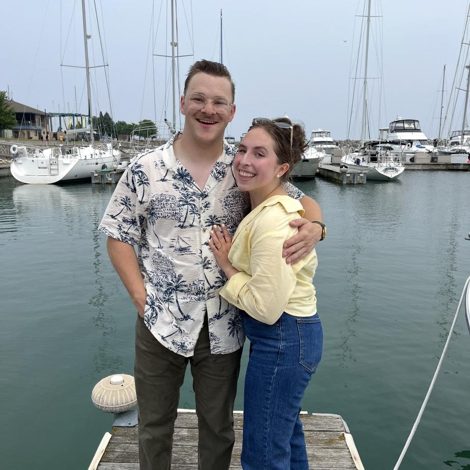 Snapped right after Greta hit a wake while driving the boat, drenching everyone with water.