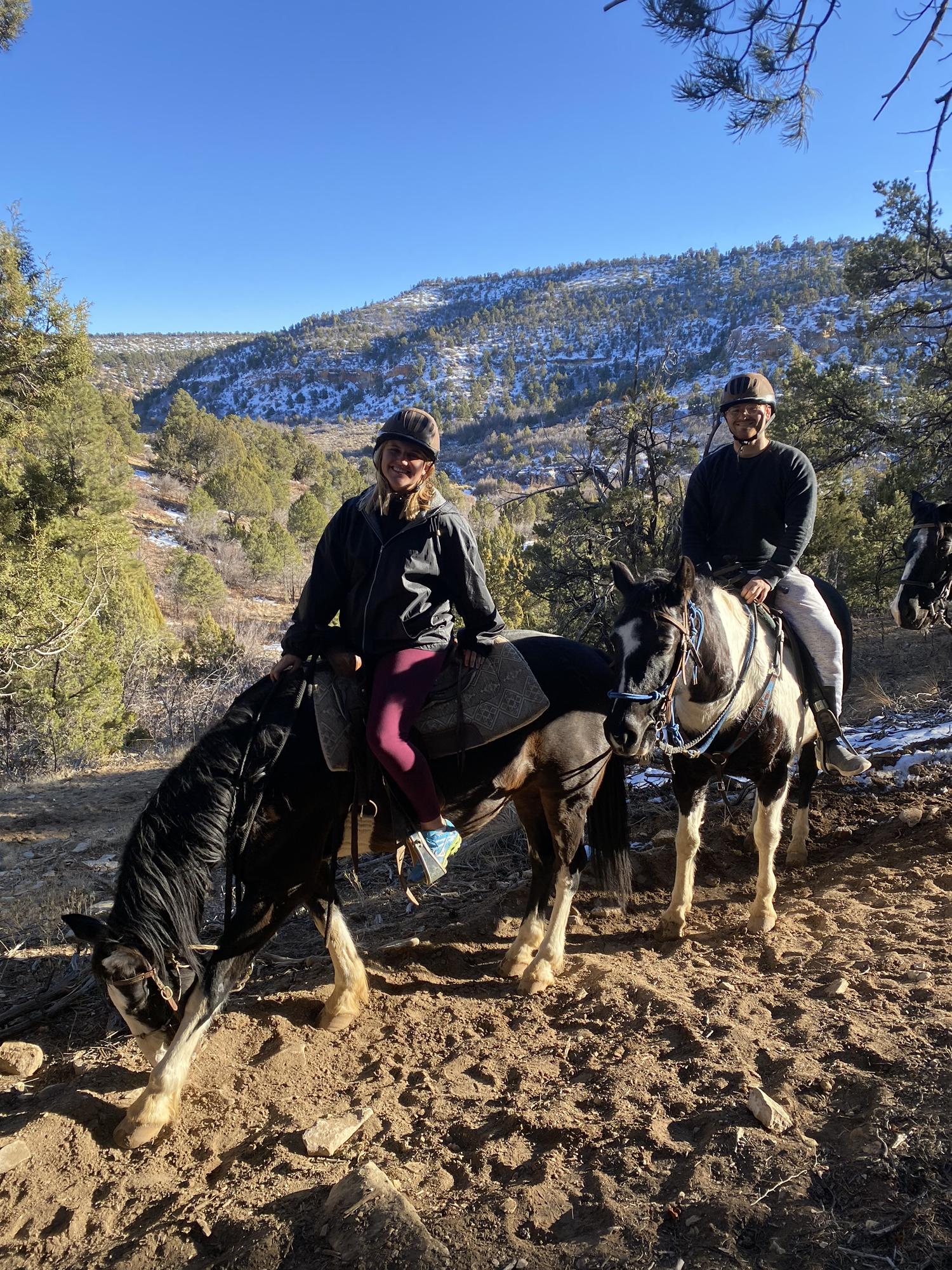 Zion National Park 2021... The groom's first time on a horse!