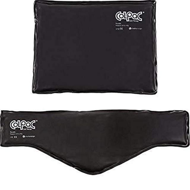Chattanooga ColPac - Black Polyurethane - Standard (10"x13.5") & Neck (21") Bundle - Reusable Gel Ice Pack Cold Therapy for Aches, Swelling, Bruises, Sprains, Inflammation - (2 Pack Bundle)