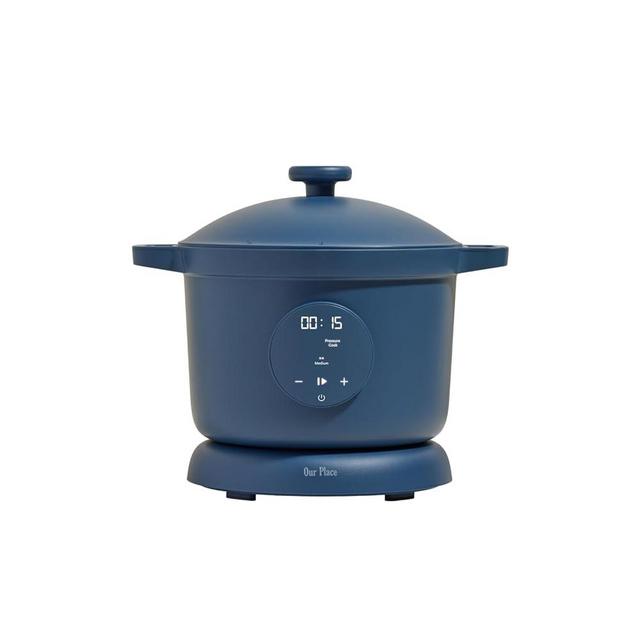 Our Place Dream Cooker | 6-quart Multicooker | 4 Versatile Modes | Pressure Cook, Slow Cook, Sear & Saute, Keep Warm | Hands-Free Steam Release | Tailored Control Panel | Blue Salt