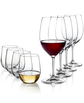 Vinum Cabernet and O Chardonnay Wine Glasses 8 Piece Value Set