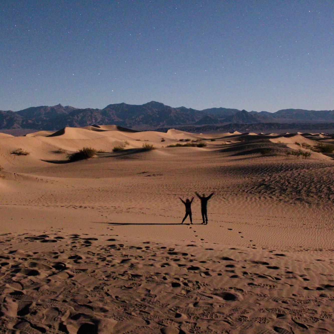 Stargazing on the Mesquite Dunes in Death Valley