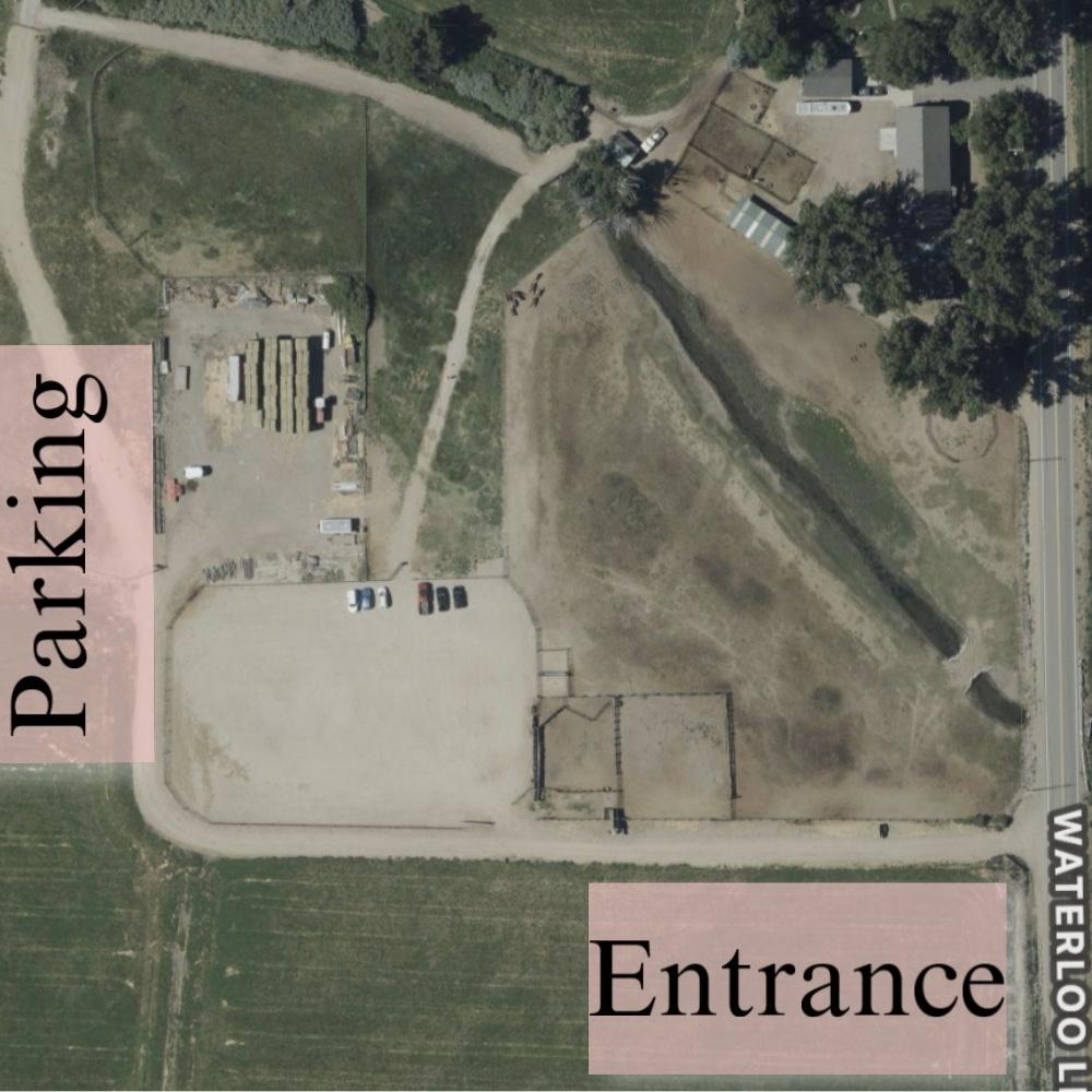 Map of the vehicle entrance + parking