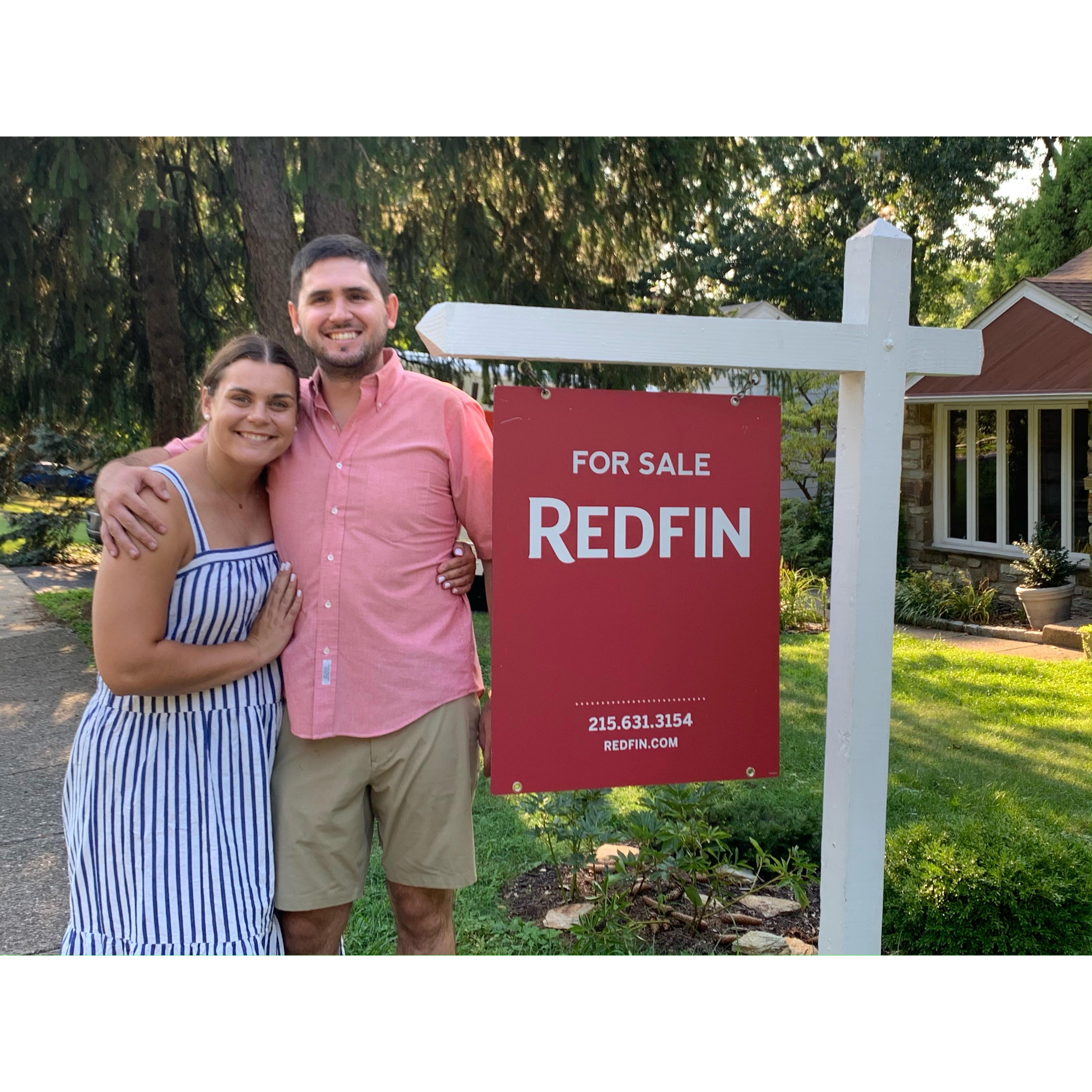 August 14, 2020 we moved into our first house in Abington, PA together.