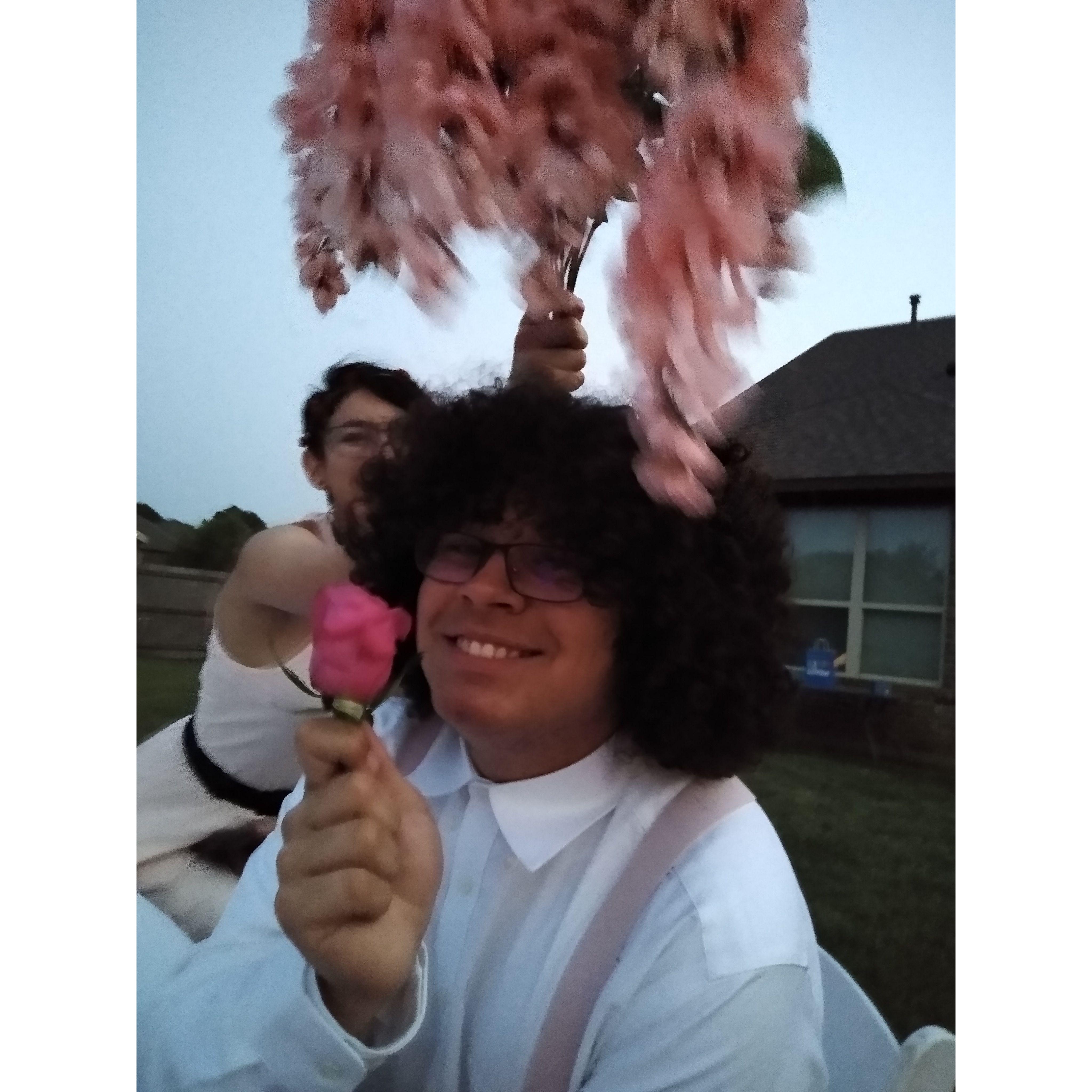 Carson and Kas at Connie's sweet 16