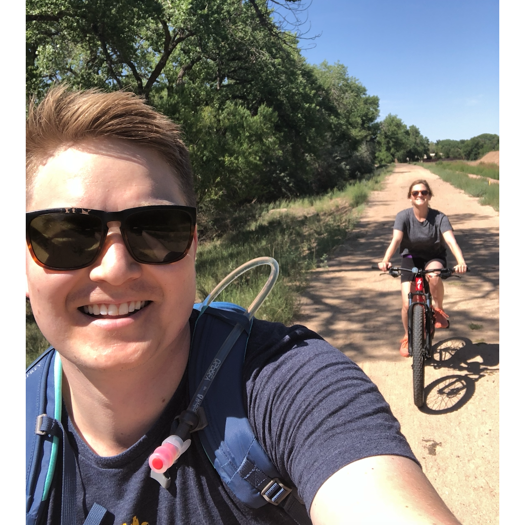 Right before the realization of riding bikes in 100 degree weather is not the best idea