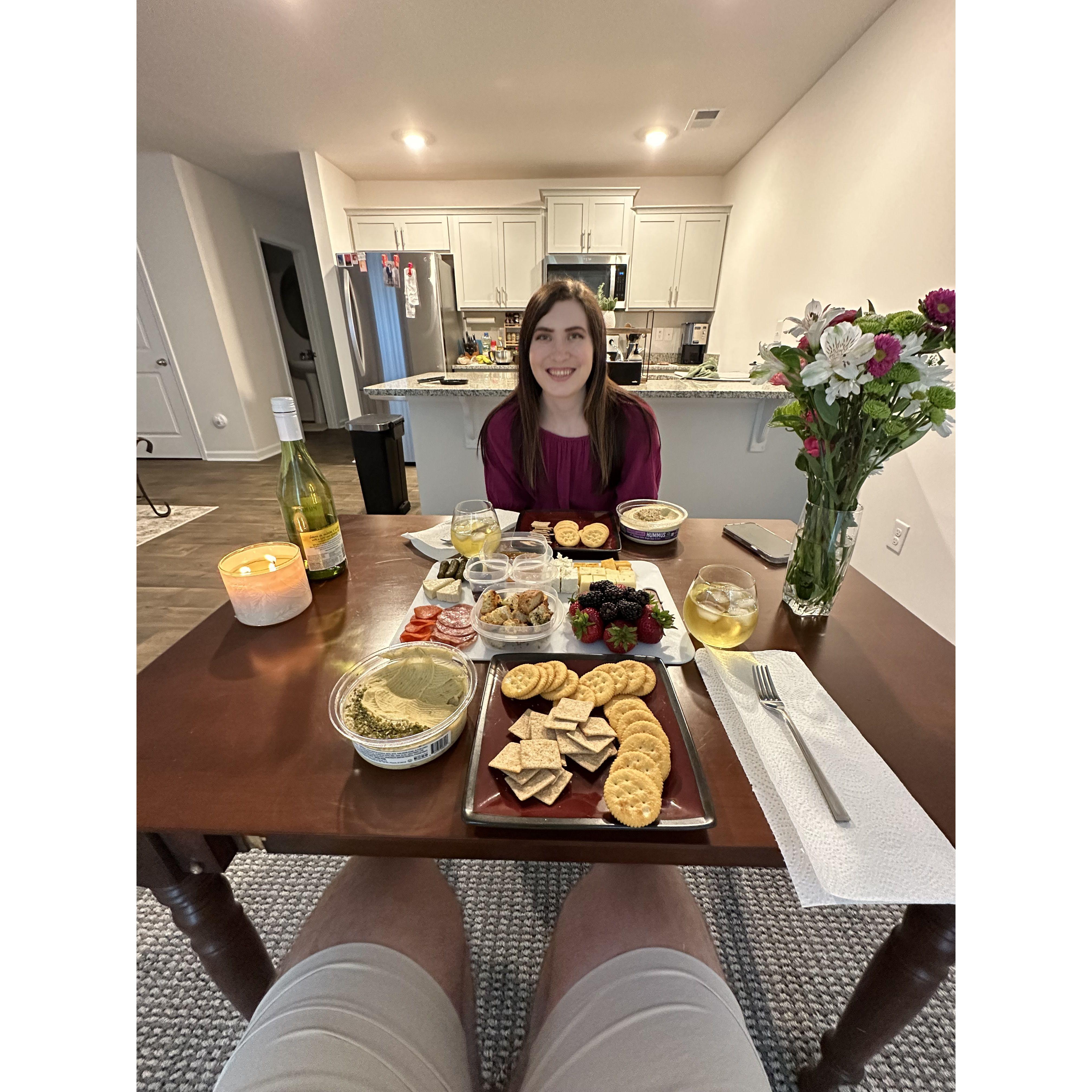 Our shared birthday dinner!