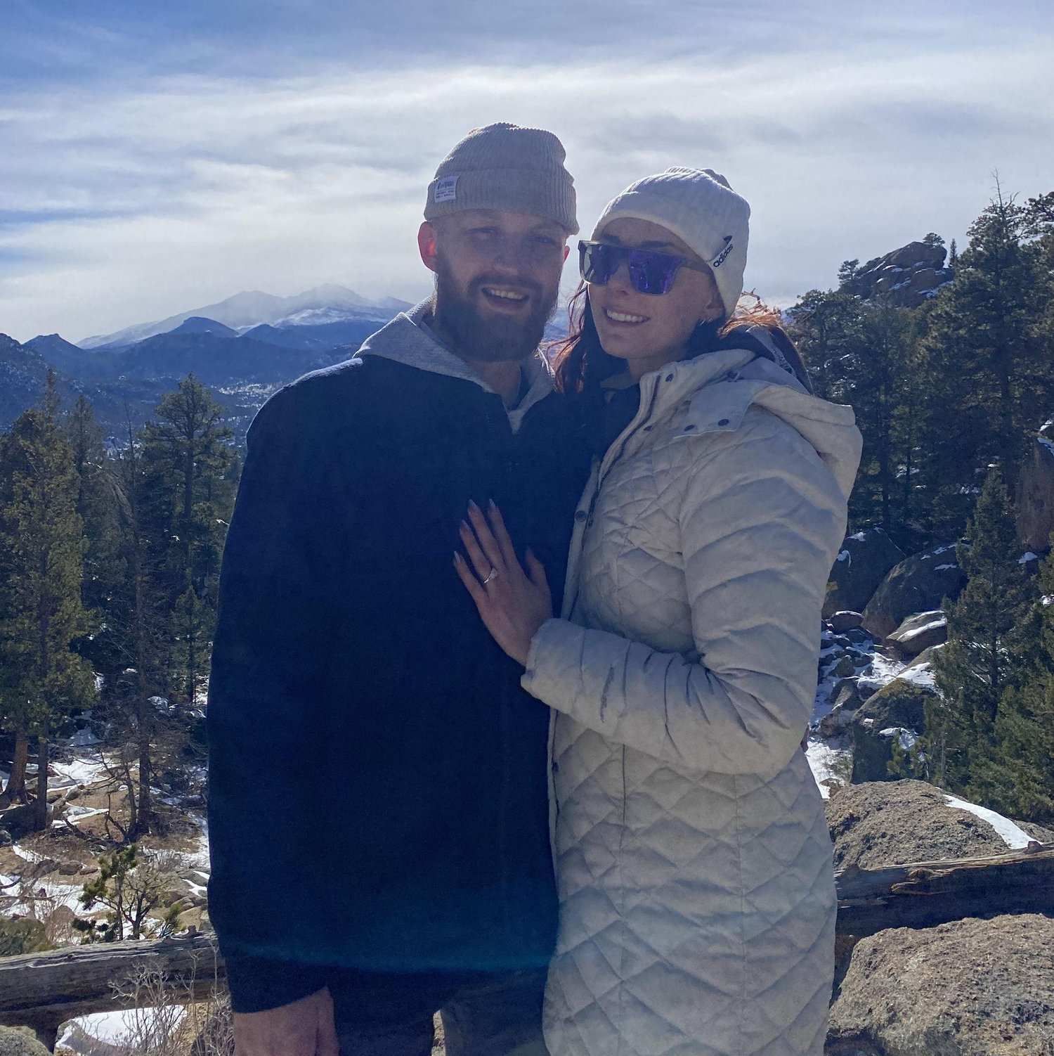 The day Ben surprised Jess with a ring at Gem Lake Rocky Mountain