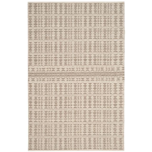 5'X8' Geometric Design Woven Area Rug Ivory/Light Gray - Safavieh