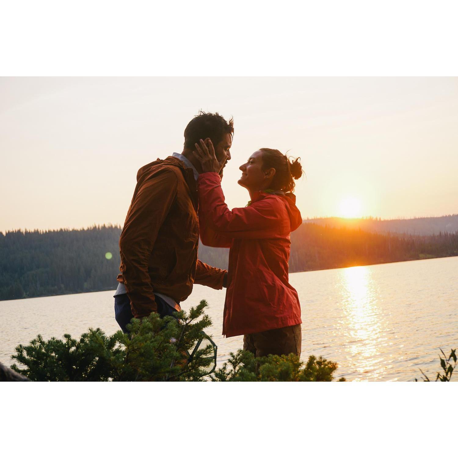 Watching the Yellowstone sunset, drinking wine, and growing more in love everyday.