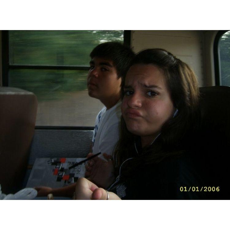 Sitting on the bus together in 5th grade
