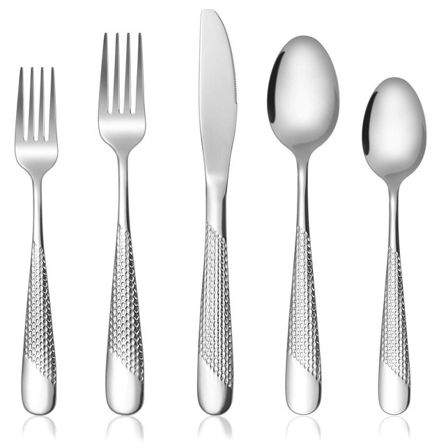 40 Pieces Flatware Set, Silverware Set for 8, Stainless Steel Flatware Set for Home, Kitchen, Restaurant and Hotel, Dishwasher Safe