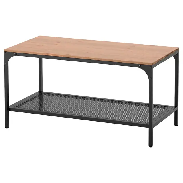 FJÄLLBO Coffee table, black, 35 3/8x18 1/8 "