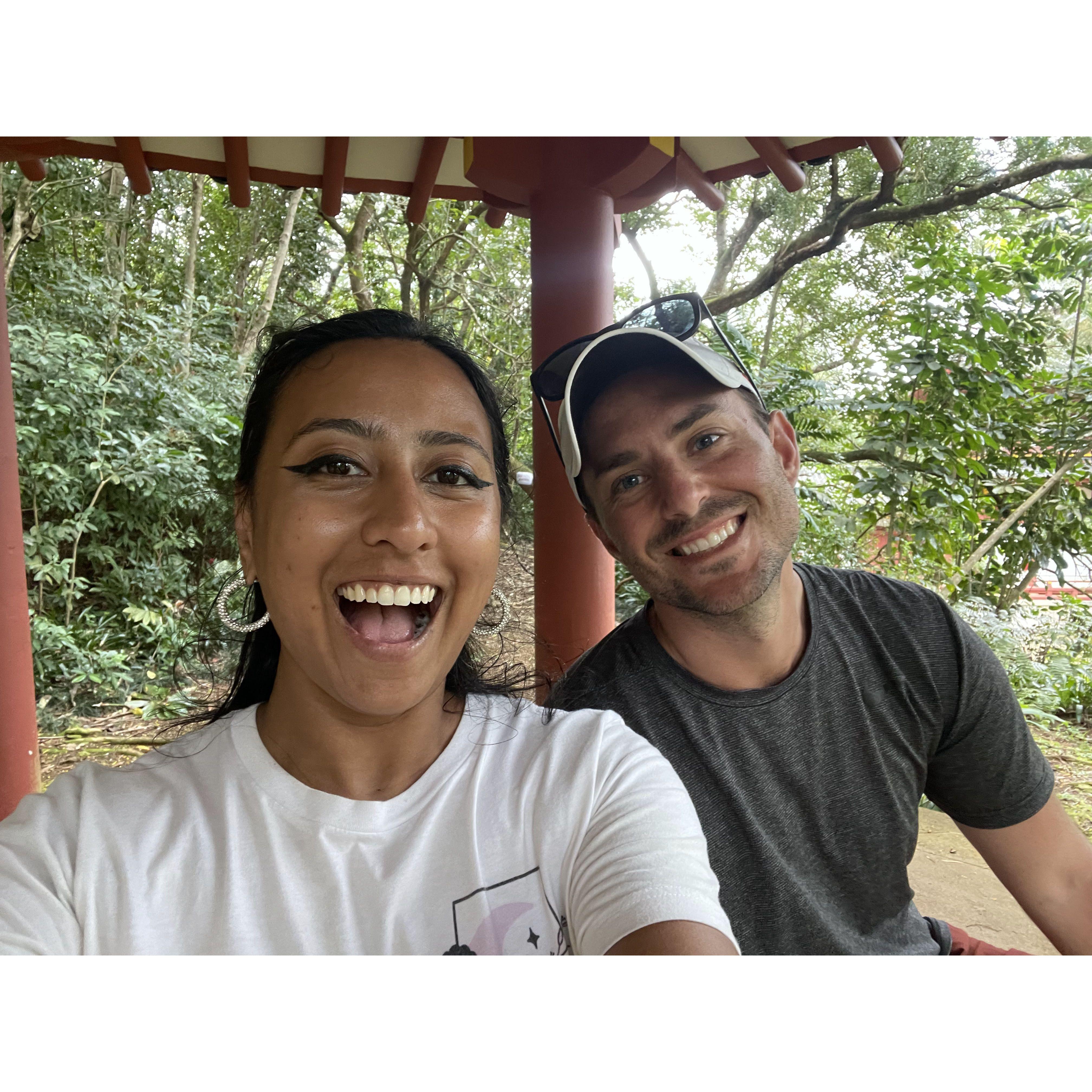 At Byodo-In Temple in Oahu! April 2022