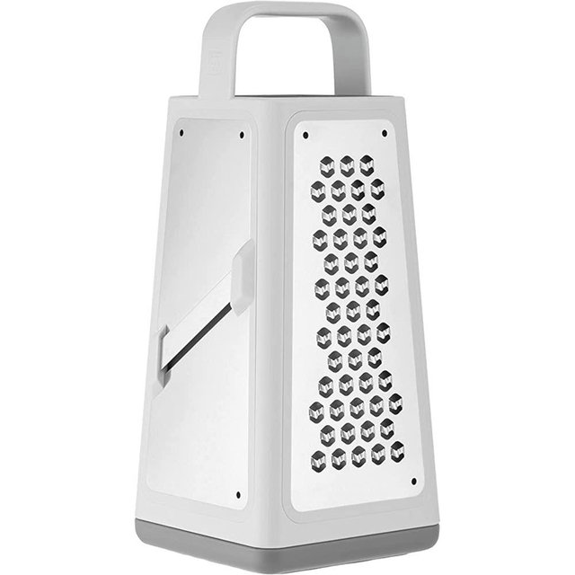 ZWILLING Z-Cut Tower Multifunctional Box Grater, Faster Grating Technology, Cheese Grater, Zester, Garlic grater, Slicer, Rasp Grater and more