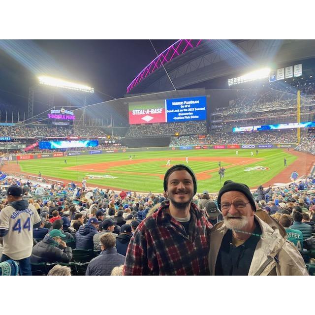 Will took Laura's dad to his first ever MLB game! Classic Will behavior.