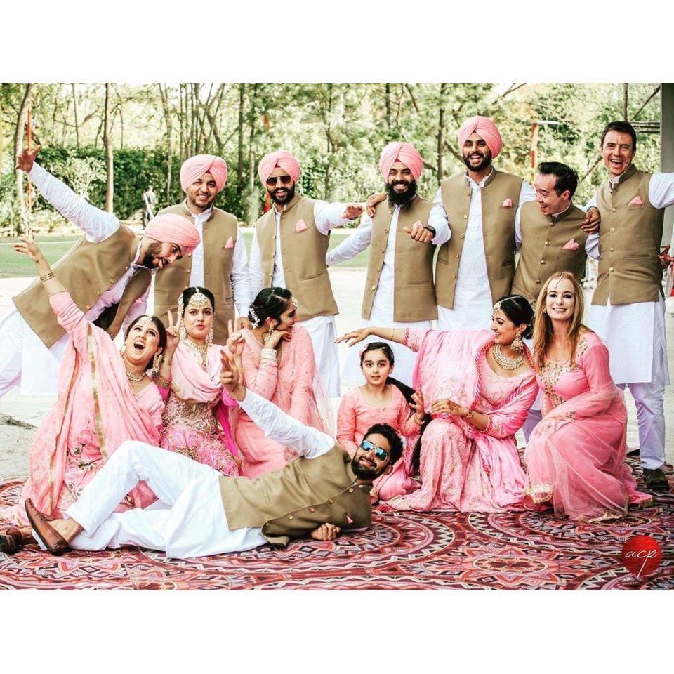 I. Bridal Shower: Indian Traditional or Indo-Western in Pink Shades