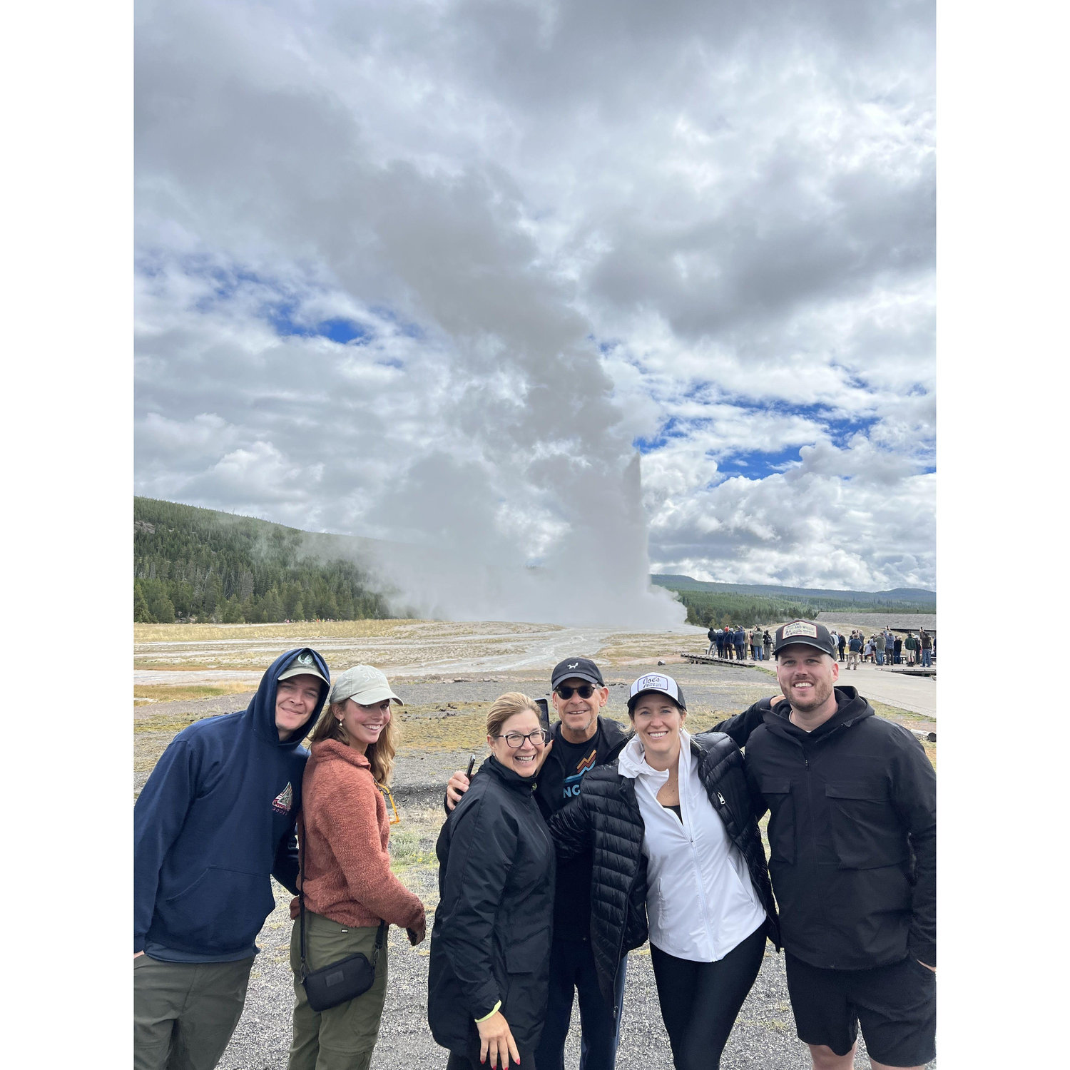 Michael's first Tepper family vacation. We went to Bozeman, MT and to Yellowstone National Park. That's Old Faithful in the background!