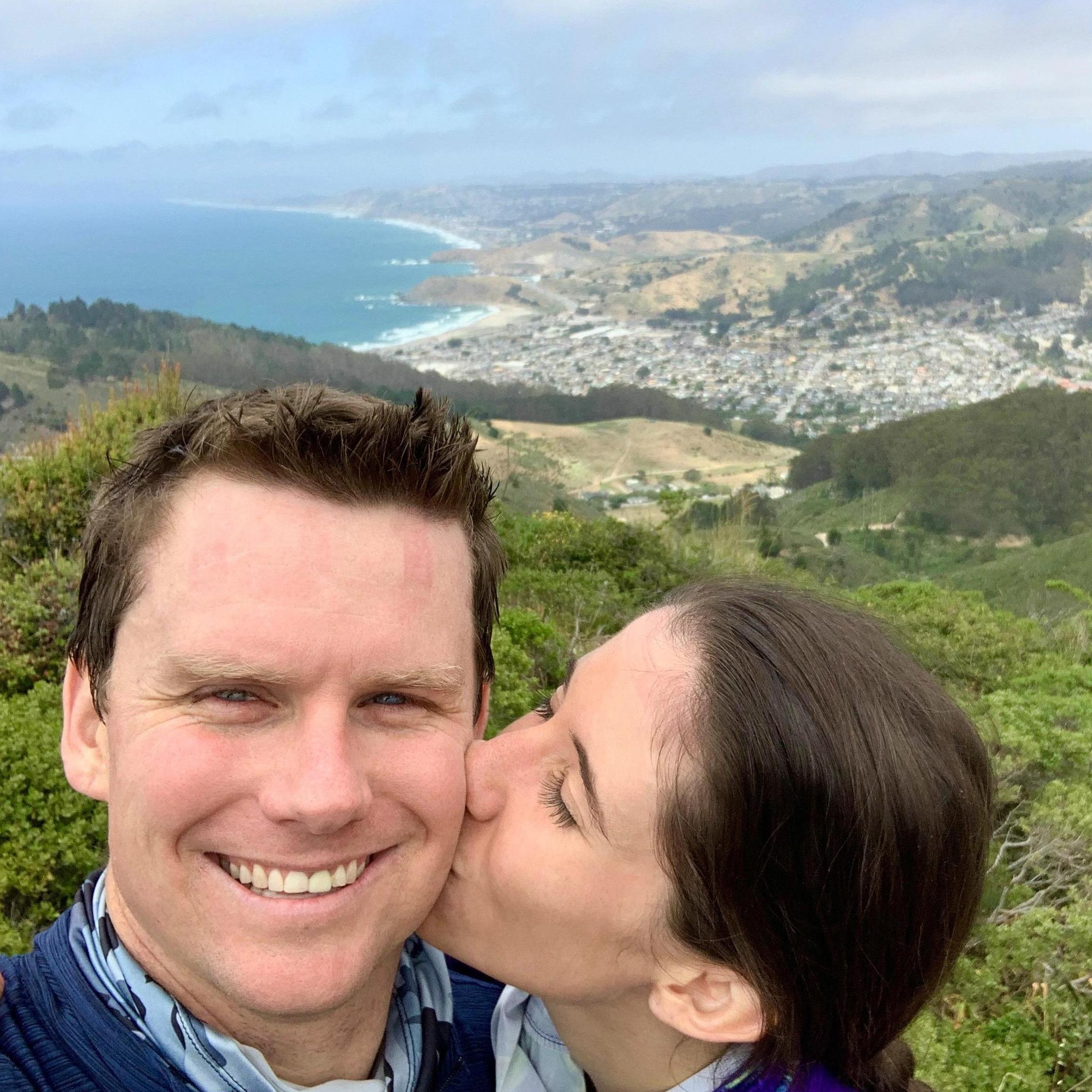 Kara's first mountain biking experience in Pacifica.