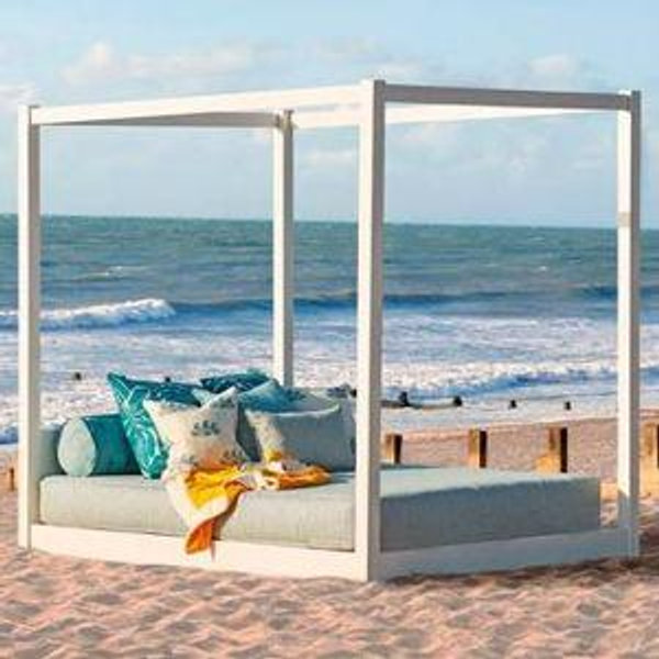 Poolside Bali Beds on Honeymoon