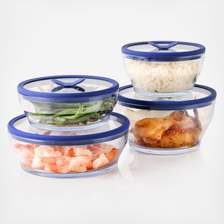 8-Piece Clear Glass Cookware & Storage Set