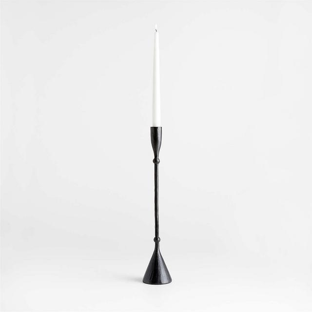 Ferric Medium Black Metal Taper Candle Holder