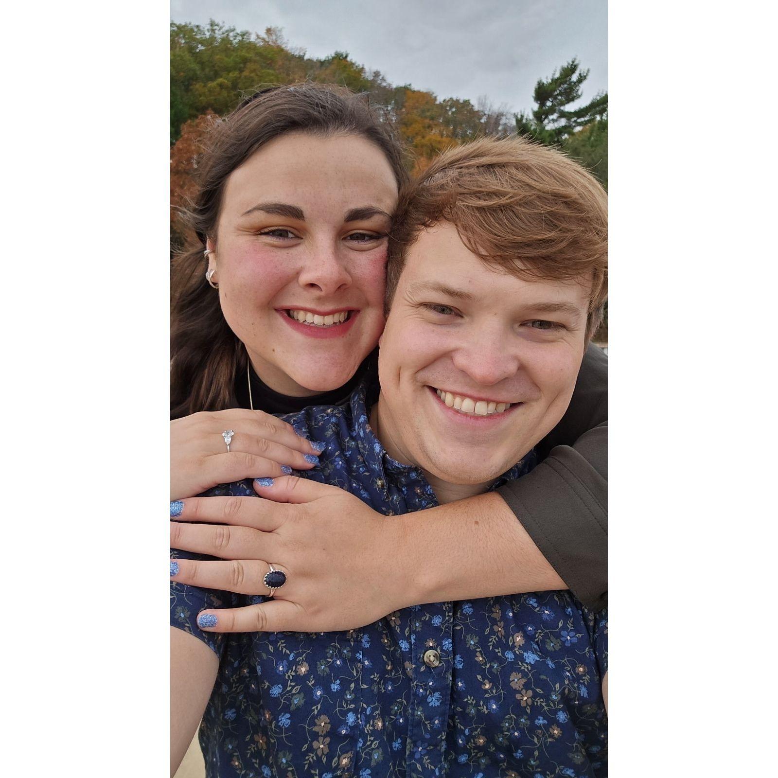 Right before we took our engagement photos!