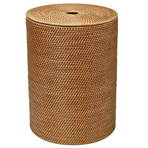 KOUBOO 1030001 Rattan Hamper with Cotton Liner, 18" x 18" x 22", Honey Brown