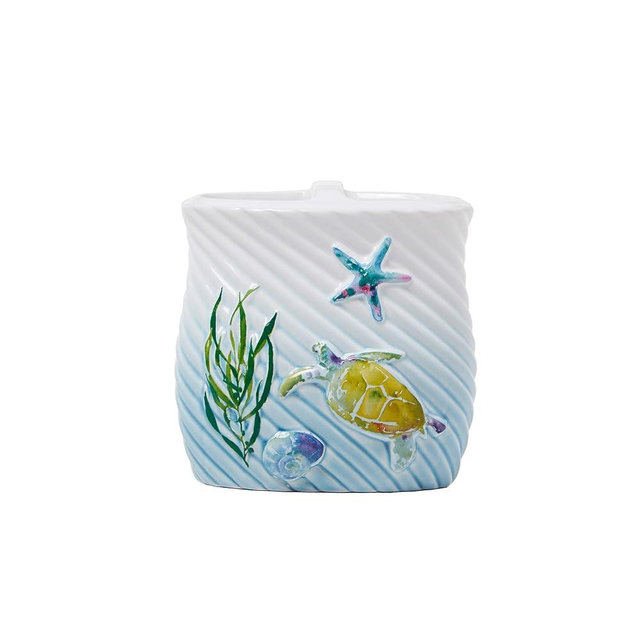 SKL Home Watercolor Ocean Toothbrush Holder, Multi