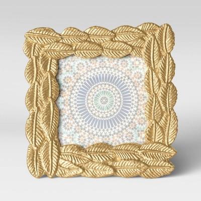 4&#34; x 4&#34; Metal Feather Frame Light Gold - Opalhouse&#8482;