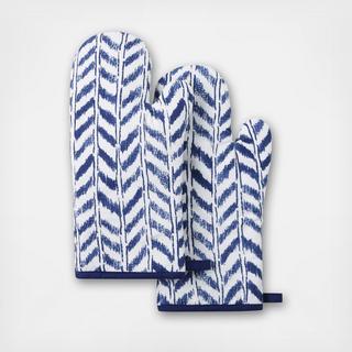 Maui Herringbone Oven Mitt, Set of 2