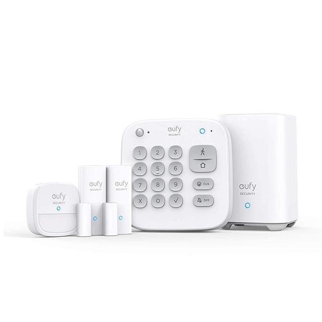 eufy Security 5-Piece Home Alarm Kit, Home Security System, Keypad, Motion Sensor, 2 Entry Sensors, Home Alarm System, Control from The App, Links with HomeBase-Connected Devices