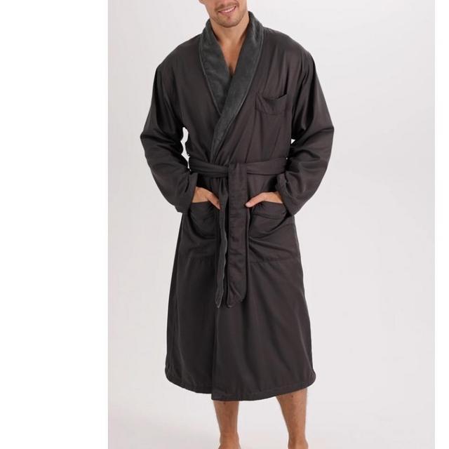 Microfiber Shawl Robe Lined in Plush (Large/onesizefitsmost)