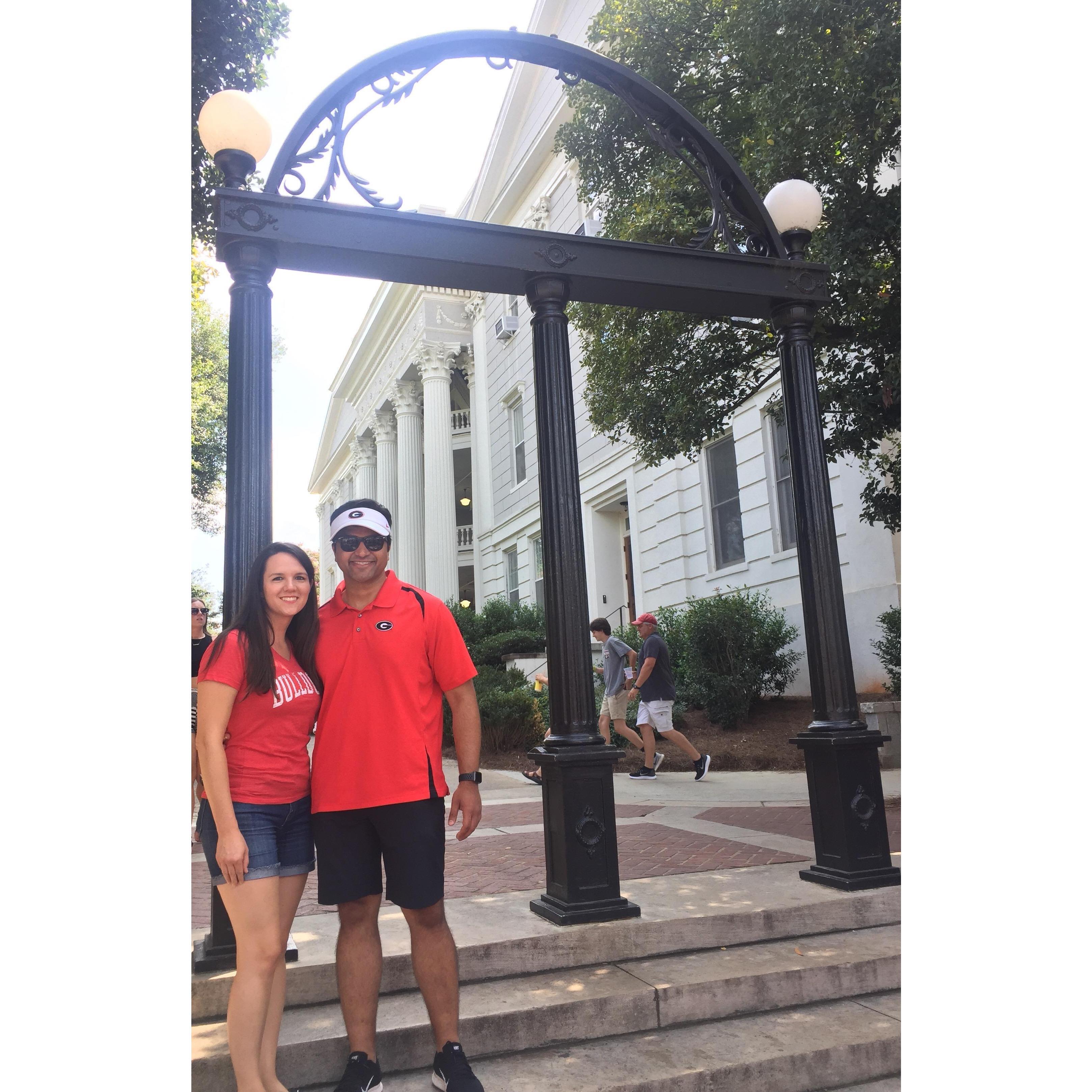 We visited UGA's campus, to say Aaron is a University of Georgia Bulldogs fan is an understatement. Katie had a great year to band wagon. UGA went to the championship!