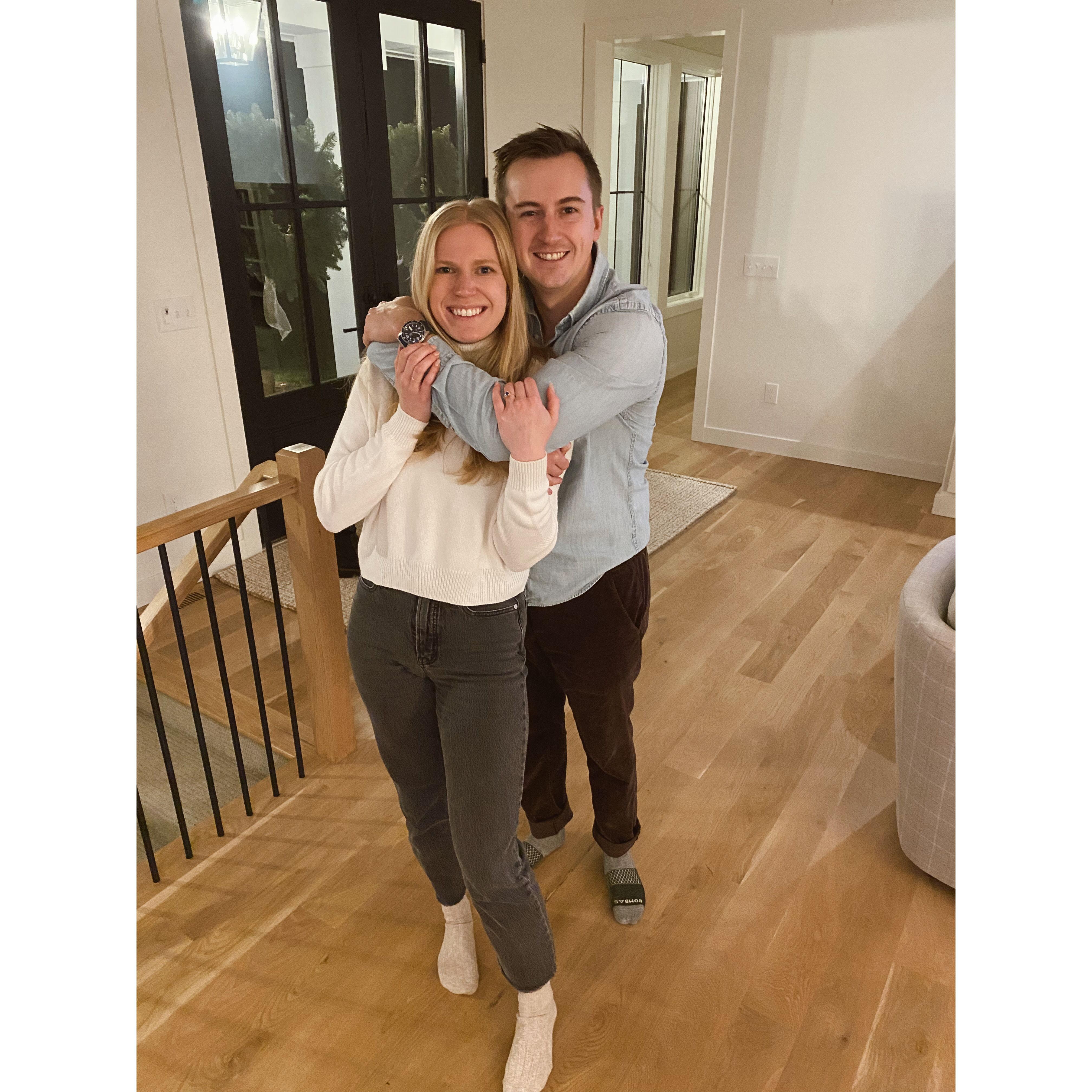 12.2023 Celebrating our engagement with friends