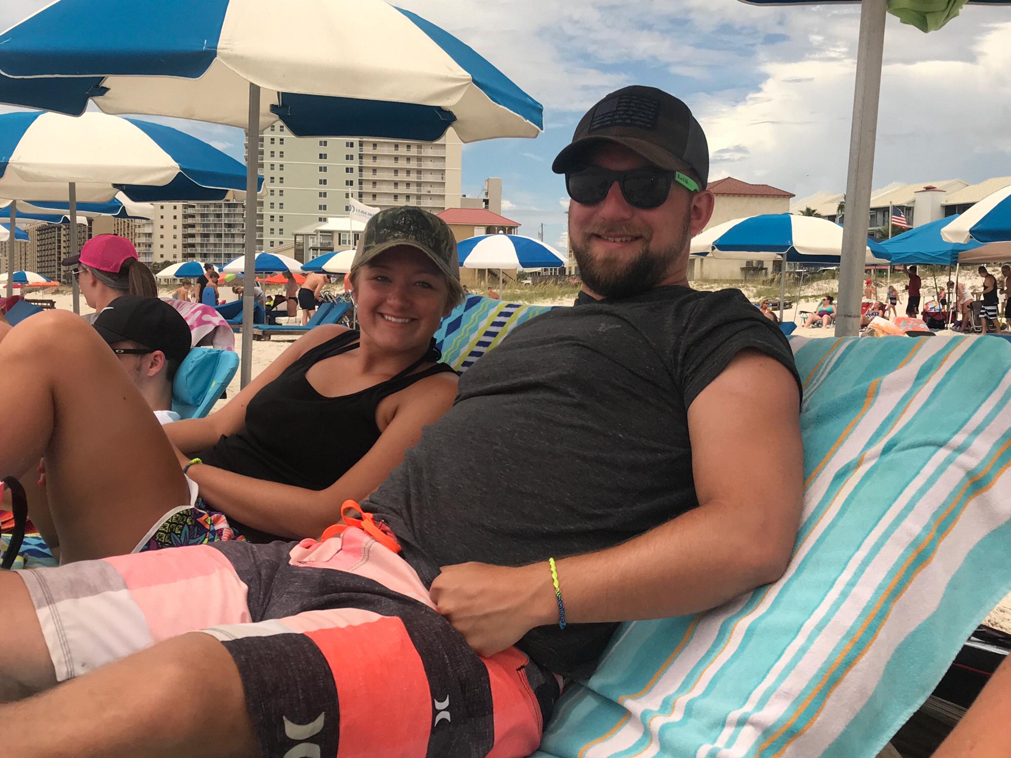We tied on our really cool friendship bracelets on this vacation.