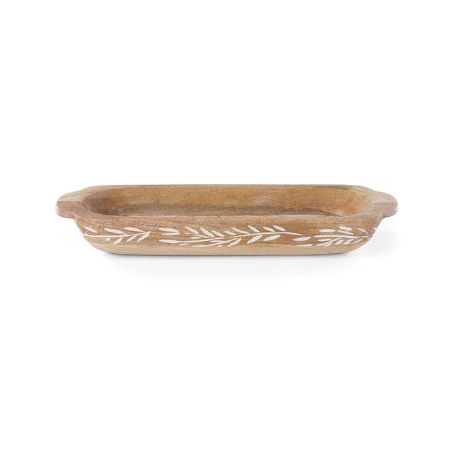 Lenox Textured Neutrals Oval Wood Dough Bowl