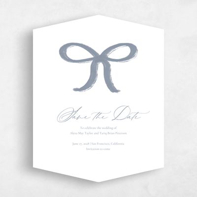 Blue Diamond Wedding Save the Date - Chausey Portrait