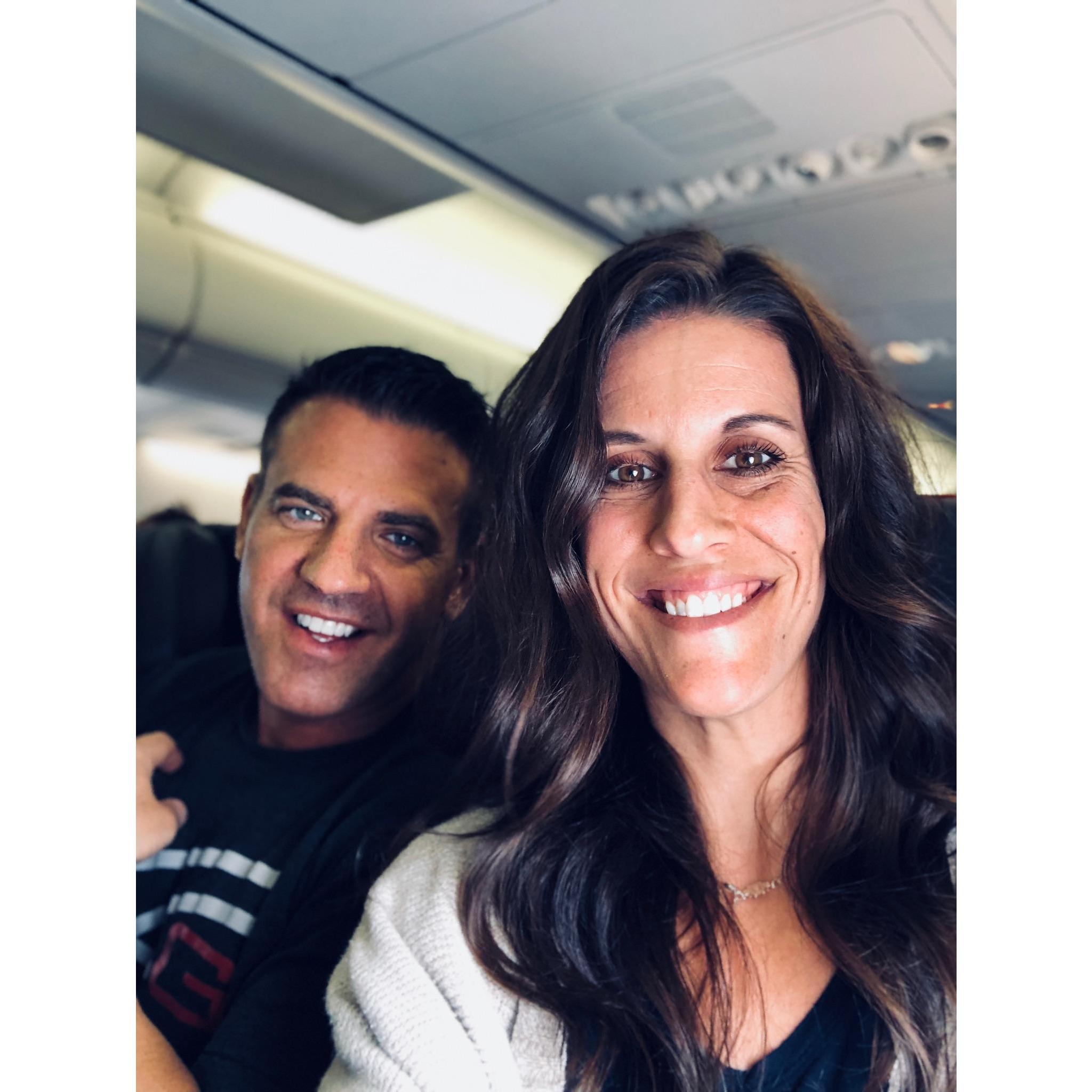Taking off for our first overseas adventure in Europe, April 2018