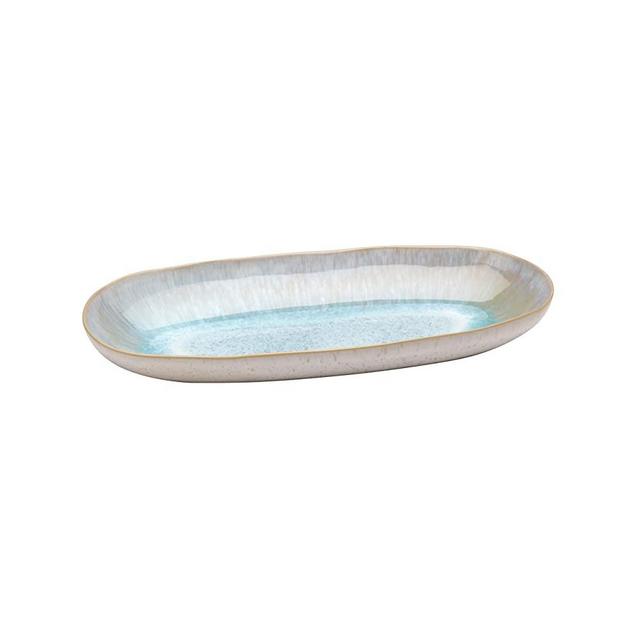 Casafina Ibiza Collection Fine Stoneware Ceramic Oval Tray Medium 13,25", Sea