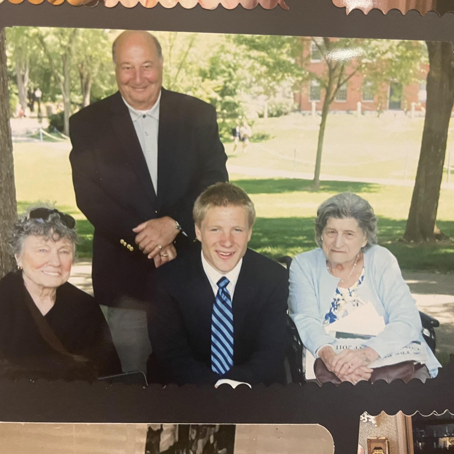 Mike and his grandparents at his high school graduation!