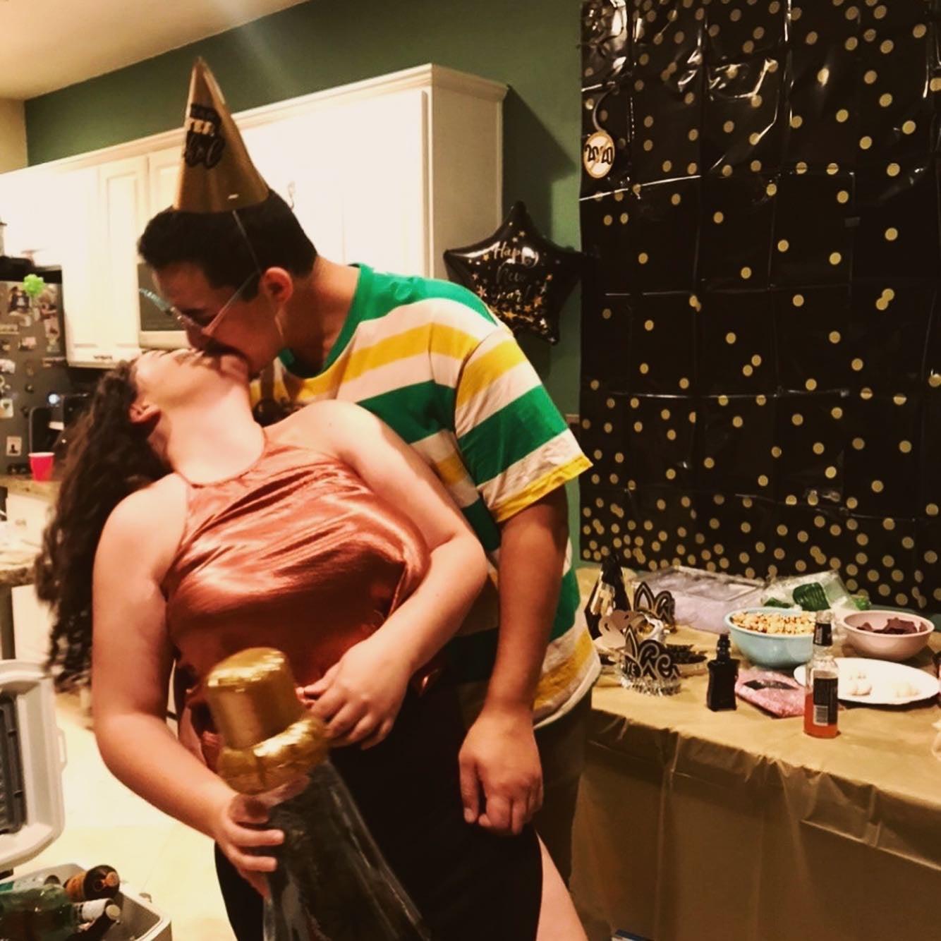 Celebrating the New Year saying goodbye to 2020