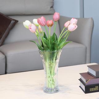 Lorren Home Trends Tall Scalloped Flower Vase