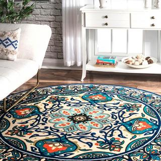 Floral Leda Round Rug