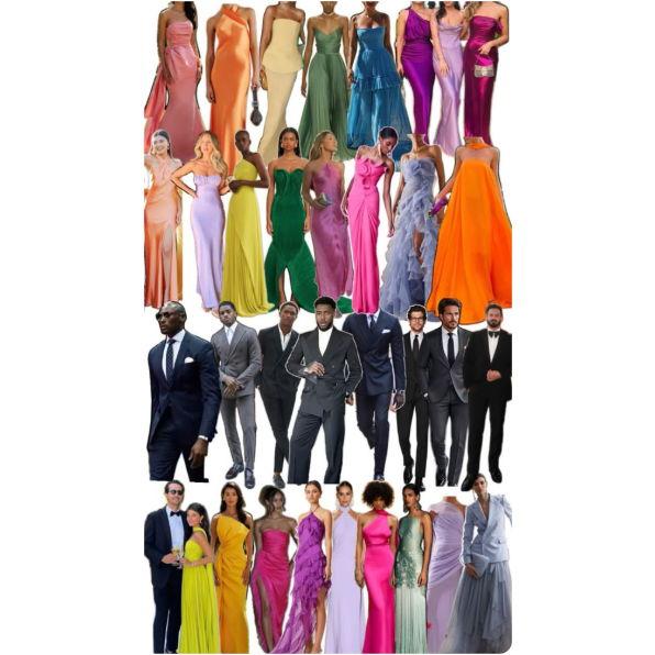 Men's & Women's Formal Attire for Wedding Day